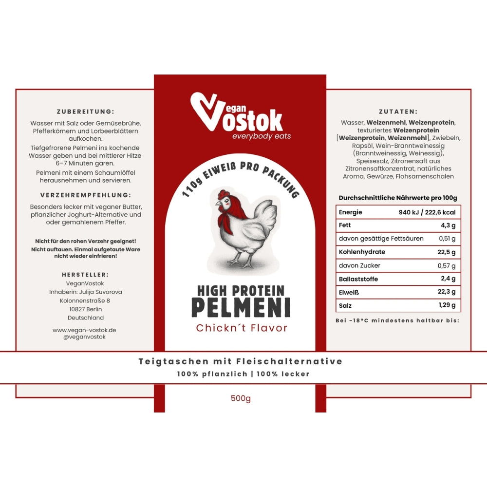 Vegane Pelmeni - Chickn´t Flavor (Hähnchengeschmack)