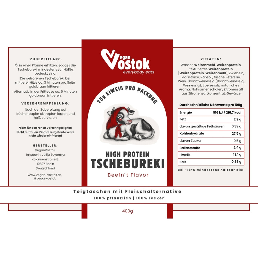 Vegane Tschebureki - Beefn´t Flavor (Rindgeschmack)
