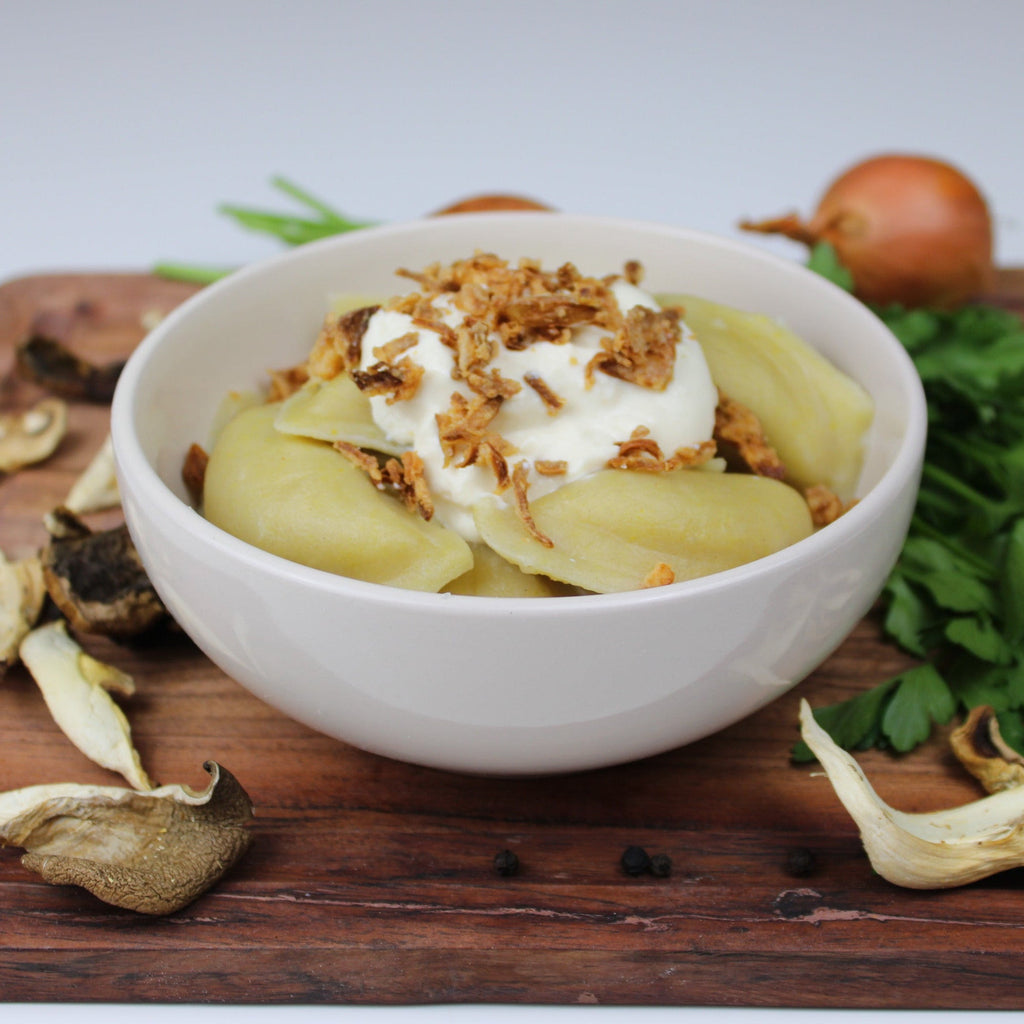 Vegane Piroggen - Kartoffel x Pilz Füllung